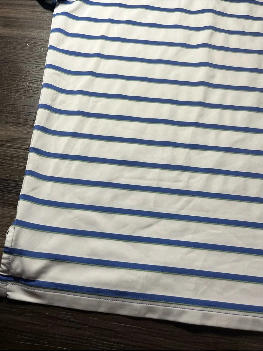 Ralph Lauren RLX Men’s Golf Polo White And Blue Stripes Size XL